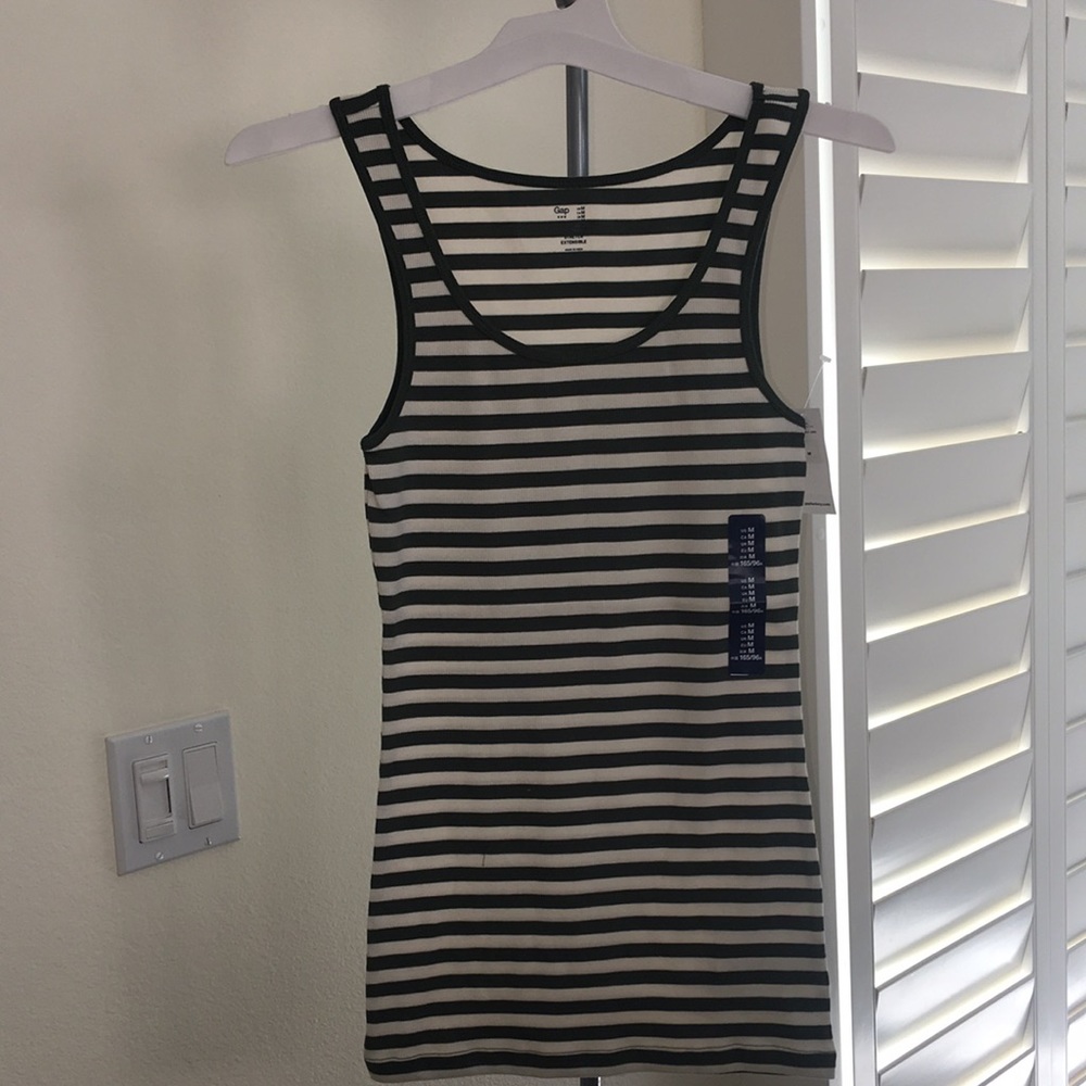 GAP Stretch Extensible Ribbed Stripe Tank Top NWT